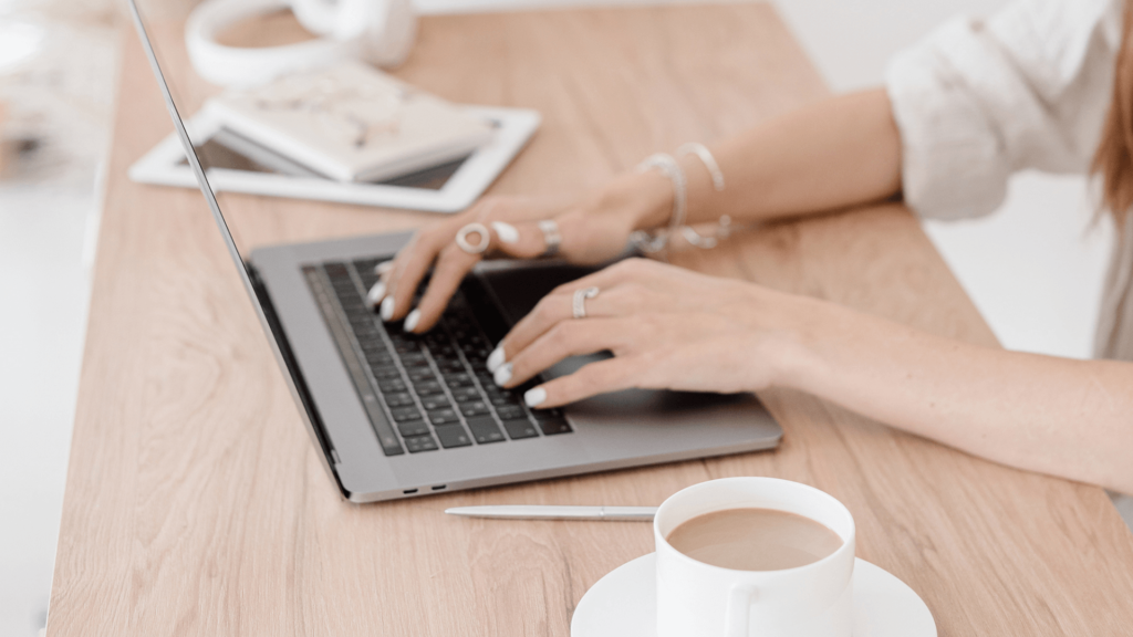 Client Services - girl on a laptop